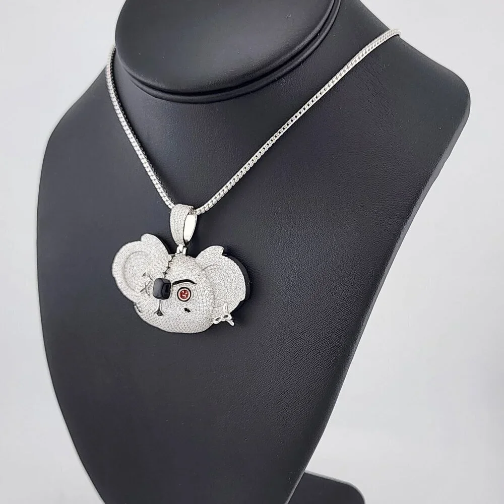 Wildly Cute: 925 Sterling Silver Koala Face Necklace